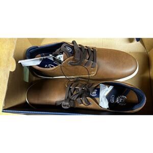 Chaps Men's Matt Derby Lace-Up Casual Dress Shoes Comfort Foam Tan Size 10 New